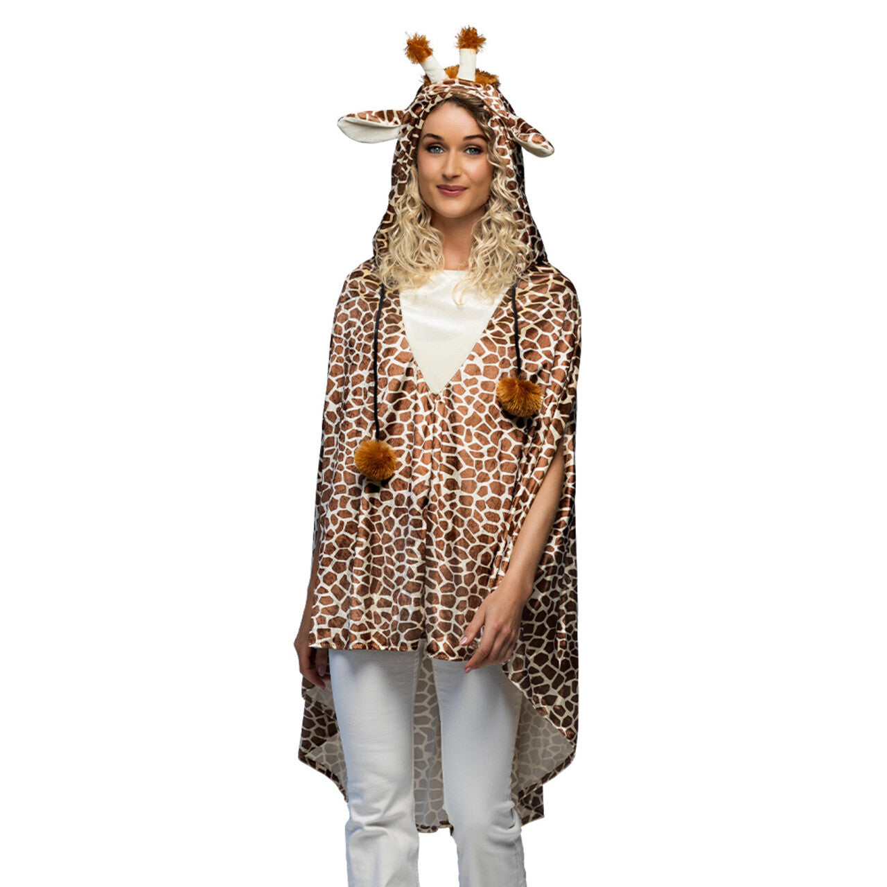 Op deze afbeelding zie je een Kostuums, van het merk Boland. Poncho Geer De Giraffe Kostuum
