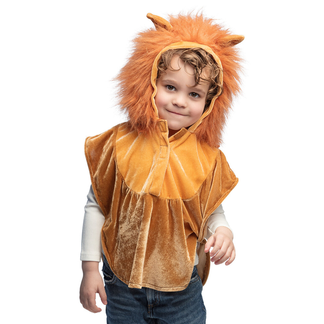 Op deze afbeelding zie je een Kostuums, van het merk Boland. Kinderponcho Leo Leeuw Kind