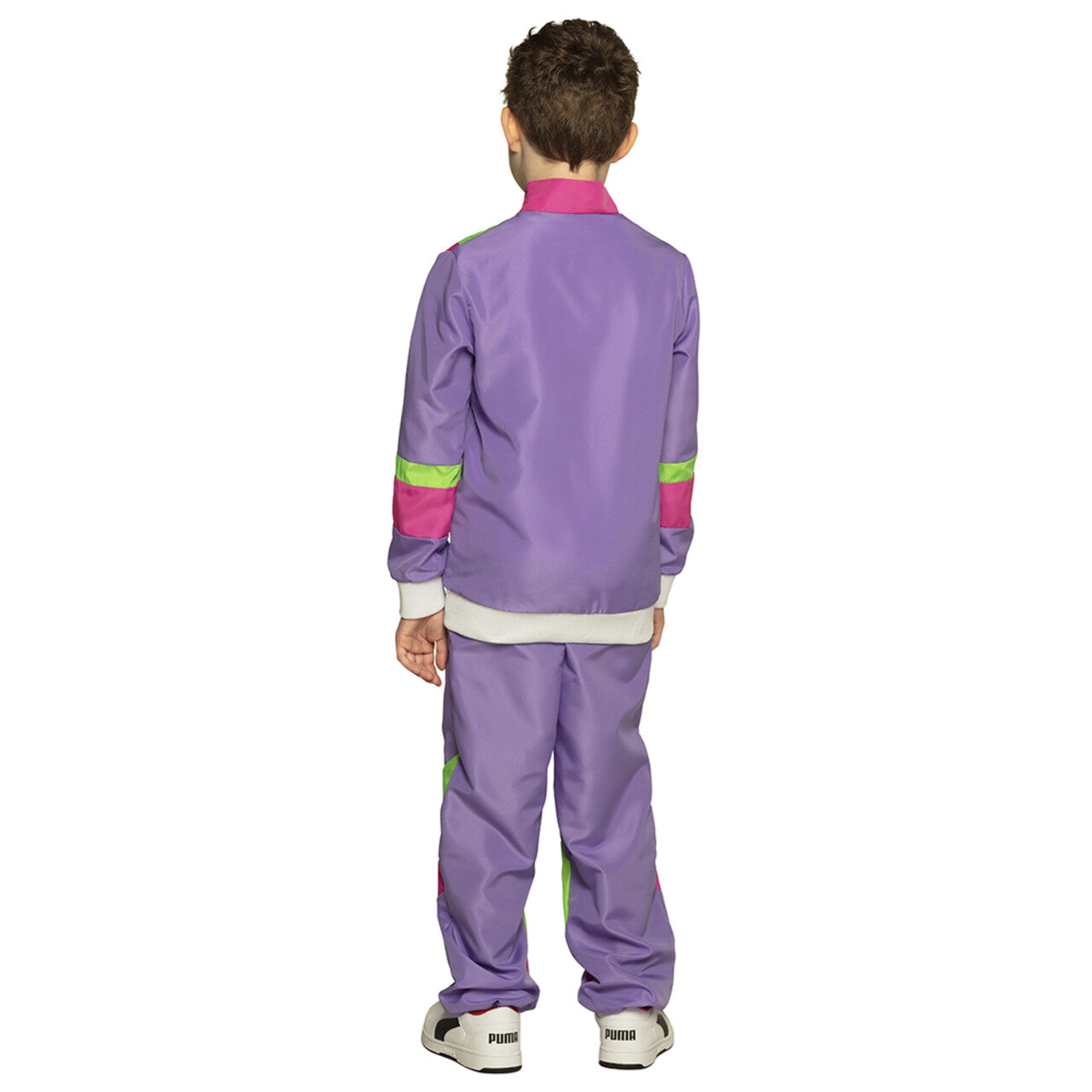Op deze afbeelding zie je een Kostuums, van het merk Boland. Trainingspak Retro Kind Kind Kostuum