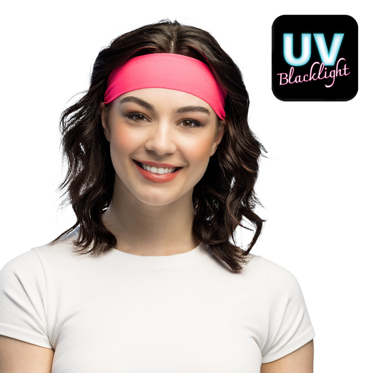 Op deze afbeelding zie je een Accessoires, van het merk Boland. Zweet Hoofdband Neon Roze 80s