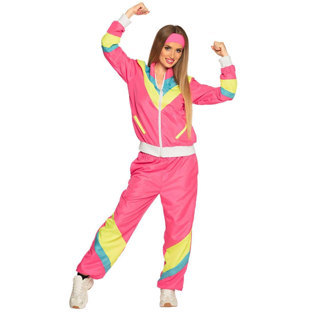 Op deze afbeelding zie je een Accessoires, van het merk Boland. Zweet Hoofdband Neon Roze 80s
