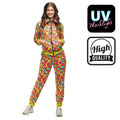 Trainingspak 90s Pop Art Blacklight Vrouw Kostuum