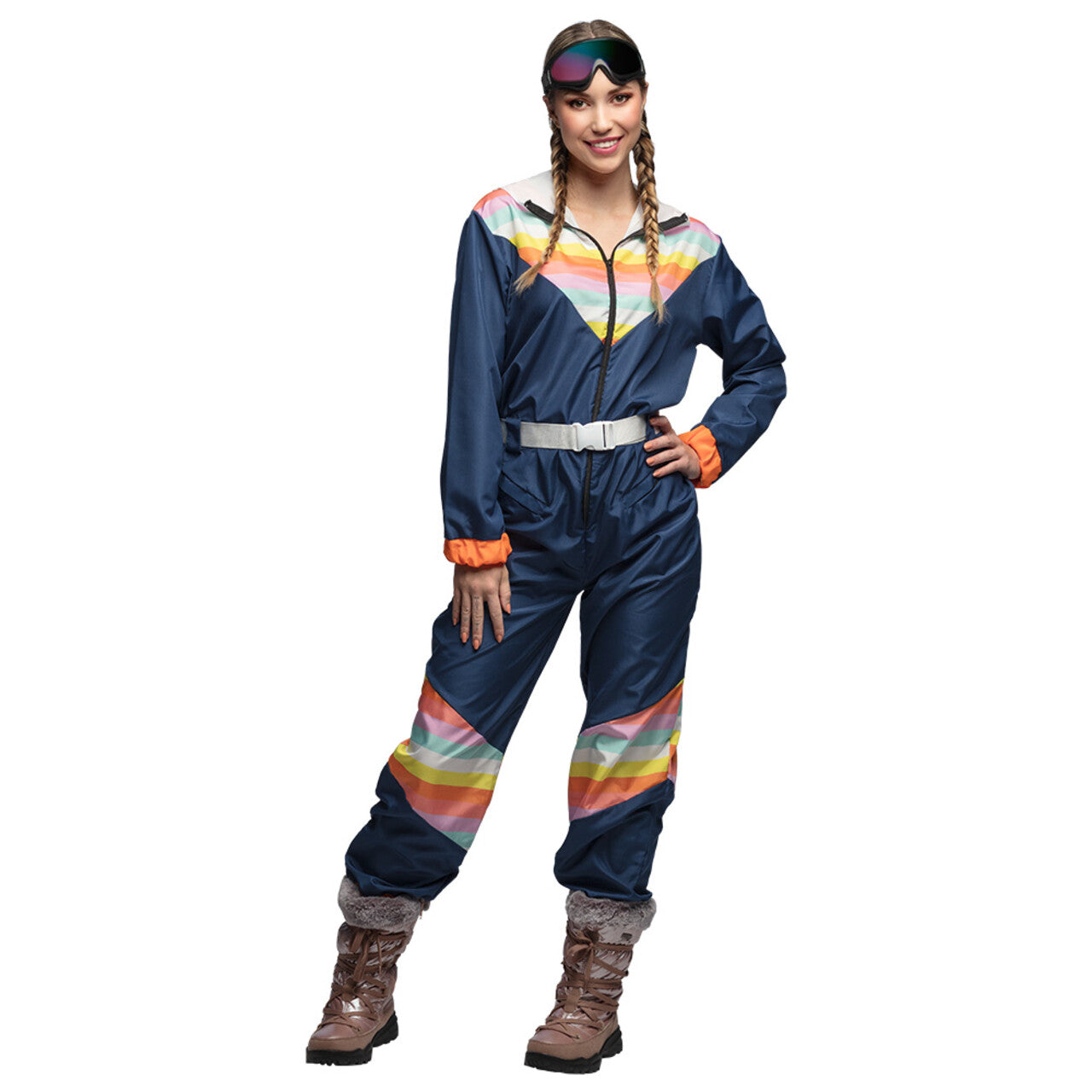 Op deze afbeelding zie je een Kostuums, van het merk Boland. Oldschool Skipak 80s Helga Vrouw Kostuum