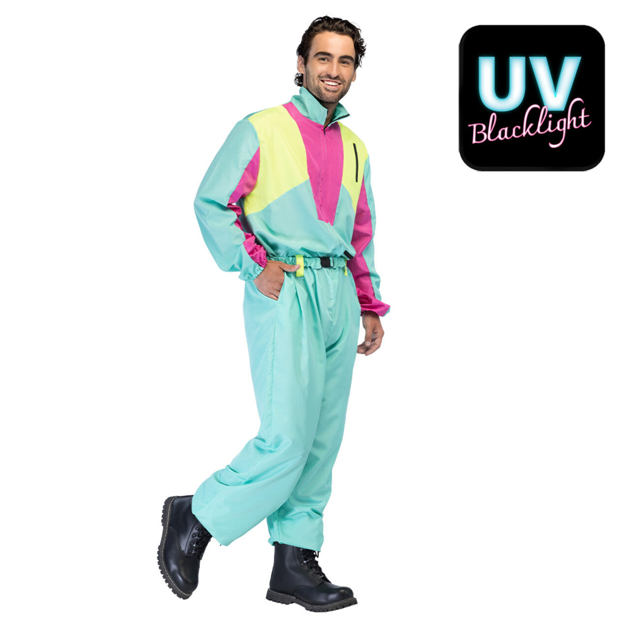 Op deze afbeelding zie je een Kostuums, van het merk Boland. Skipak Snow Blizzard Dude (S) Man Kostuum