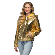 Op deze afbeelding zie je een Kostuums, van het merk Boland. Super Stylish Metallic Goud Jasje Vrouw