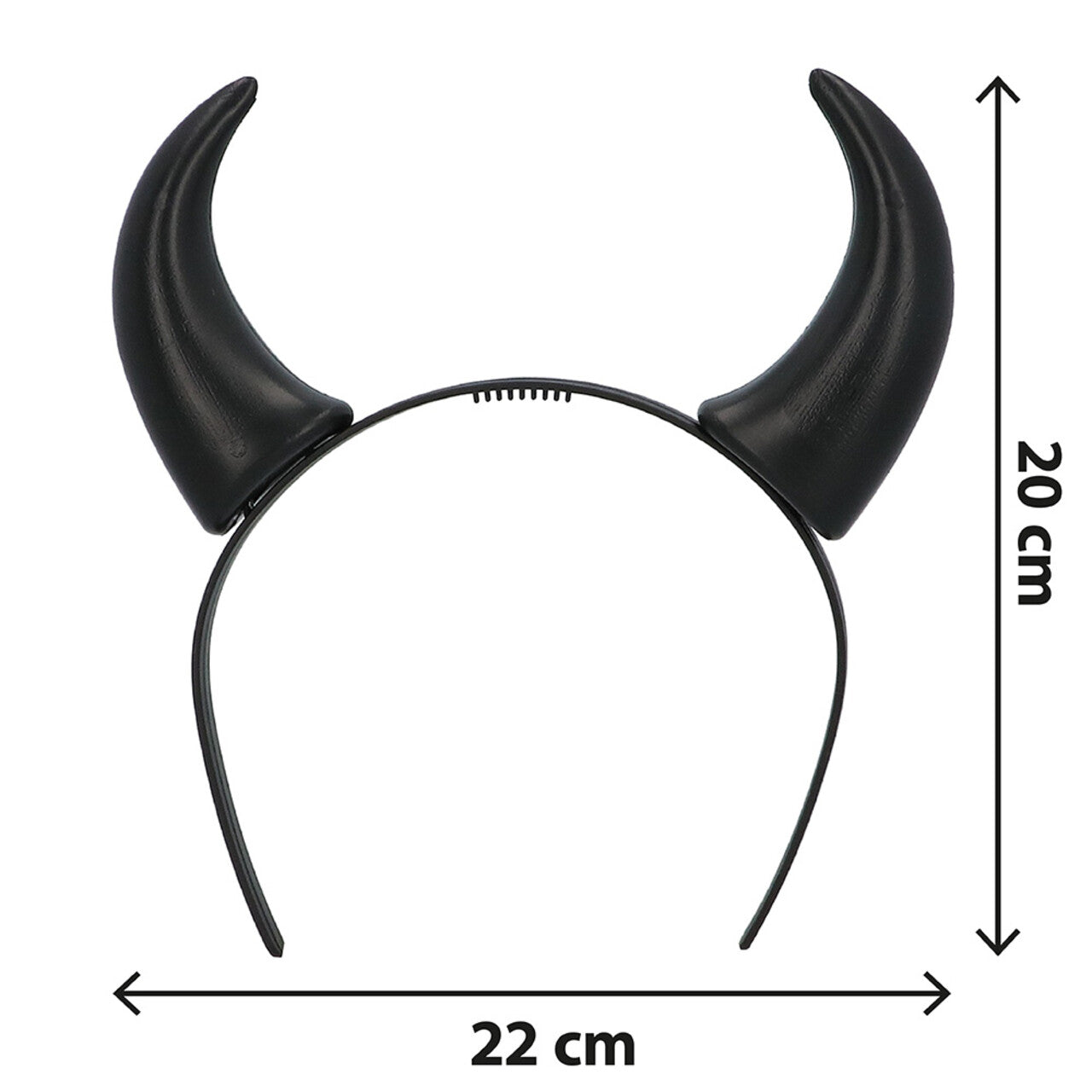 Op deze afbeelding zie je een Accessoires, van het merk Boland. Haarband Duivelhoorntjes Zwart