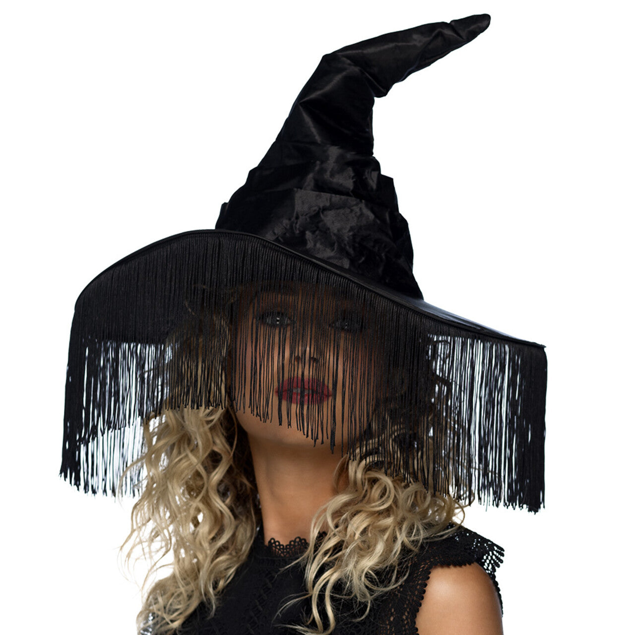 Op deze afbeelding zie je een Accessoires, van het merk Boland. Heksenhoed Wicca Met Franjes