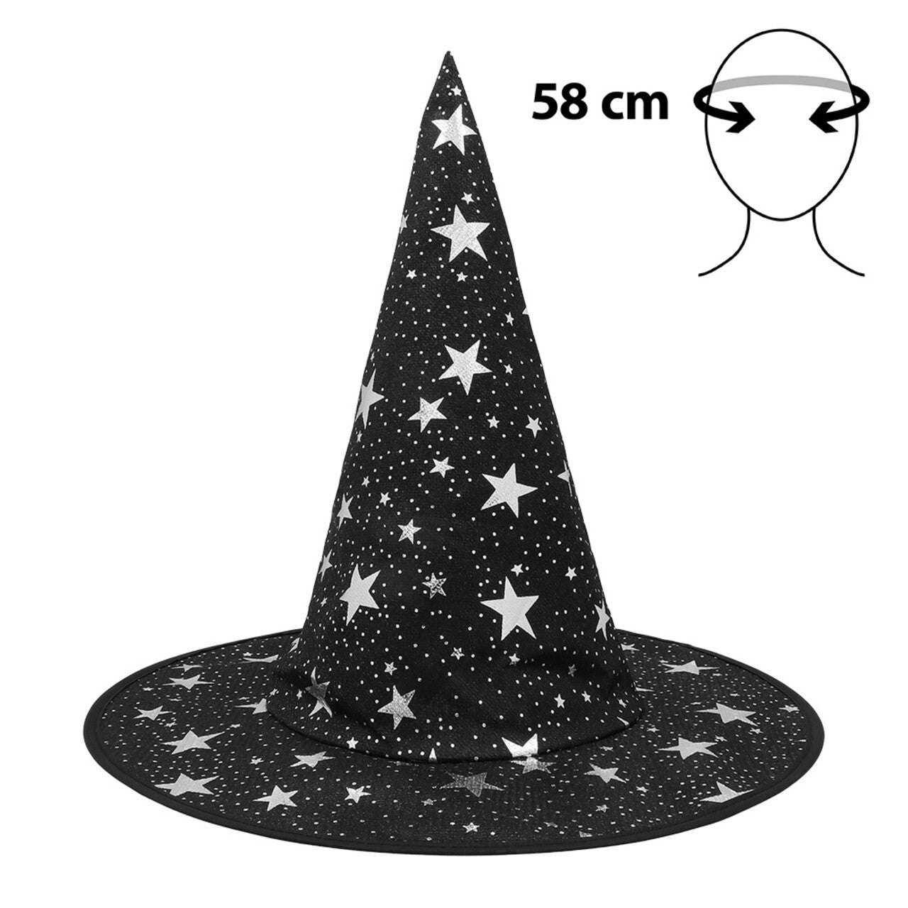 Op deze afbeelding zie je een Accessoires, van het merk Boland. Heksenhoed Star Bright
