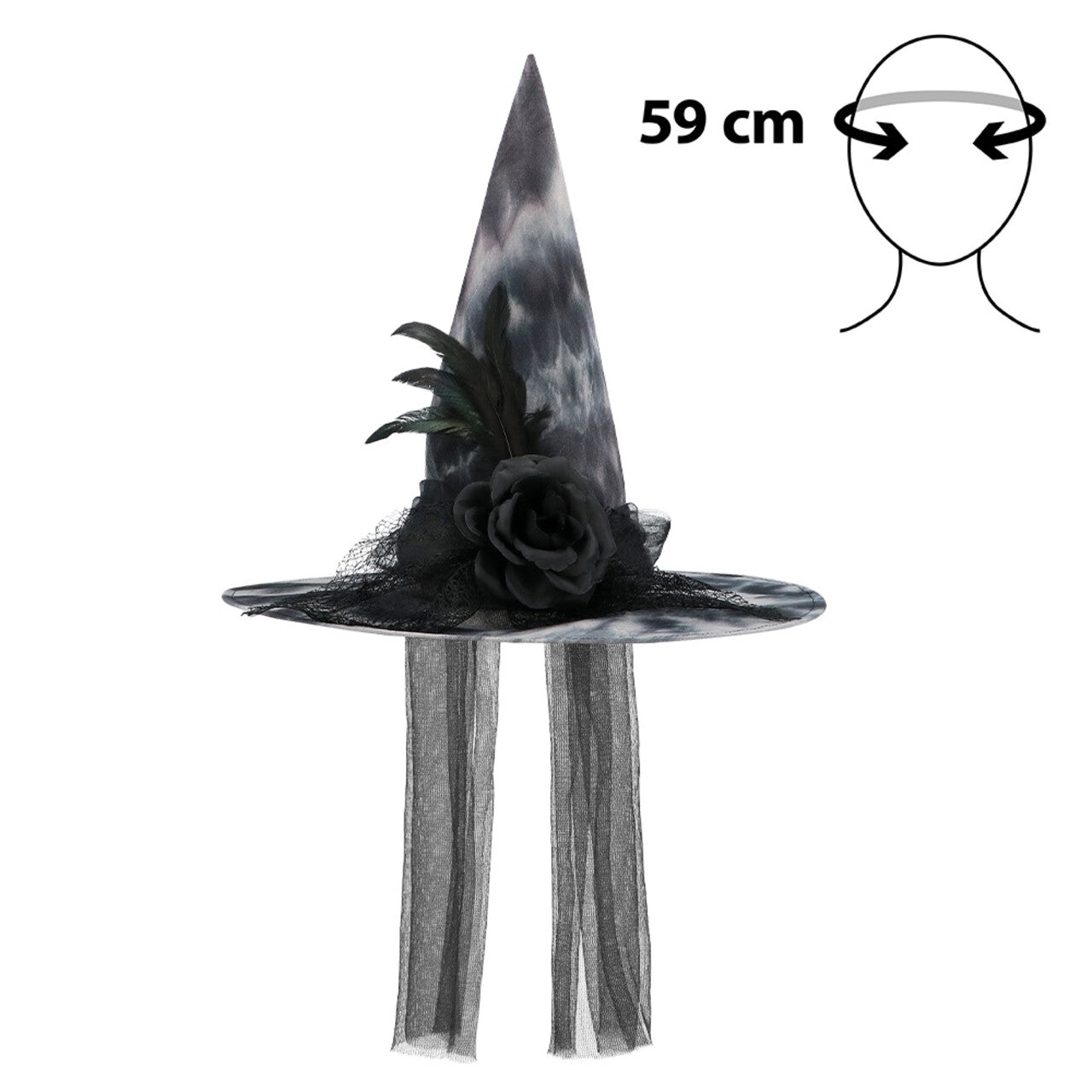 Op deze afbeelding zie je een Accessoires, van het merk Boland. Heksenhoed Geestige Heks
