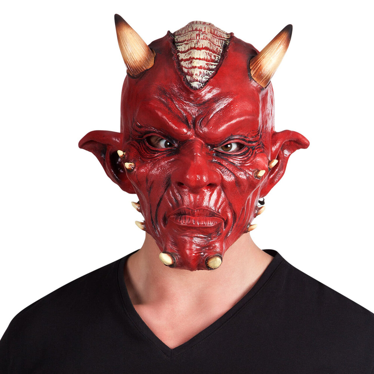 Op deze afbeelding zie je een Accessoires, van het merk Boland. Latex Hoofdmasker Duivel De Luxe