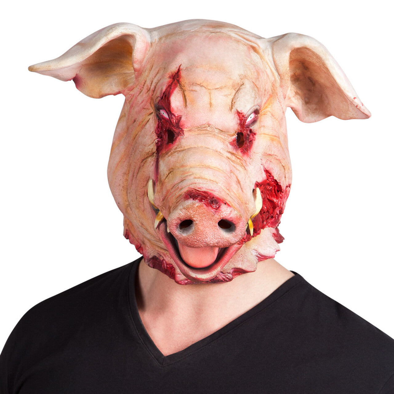 Op deze afbeelding zie je een Accessoires, van het merk Boland. Latex Hoofdmasker Bloederig Varken