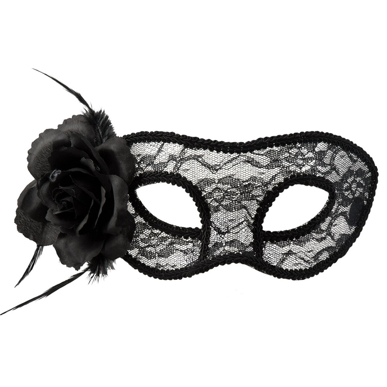 Op deze afbeelding zie je een Accessoires, van het merk Boland. Kanten Oogmasker Mystique Zwart