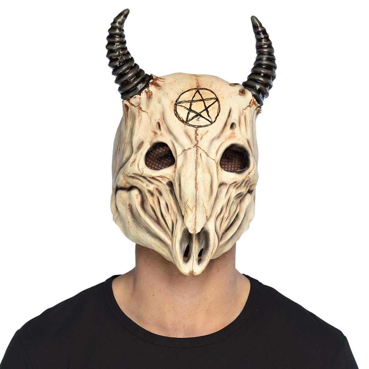 Op deze afbeelding zie je een Accessoires, van het merk Boland. Masker Satanische Ram Schedel