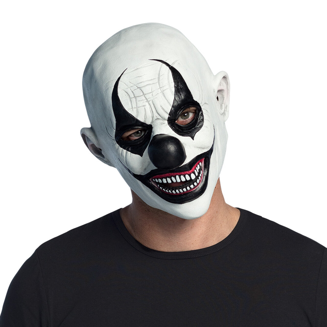 Op deze afbeelding zie je een Accessoires, van het merk Boland. Latex Hoofdmasker Horror Clown