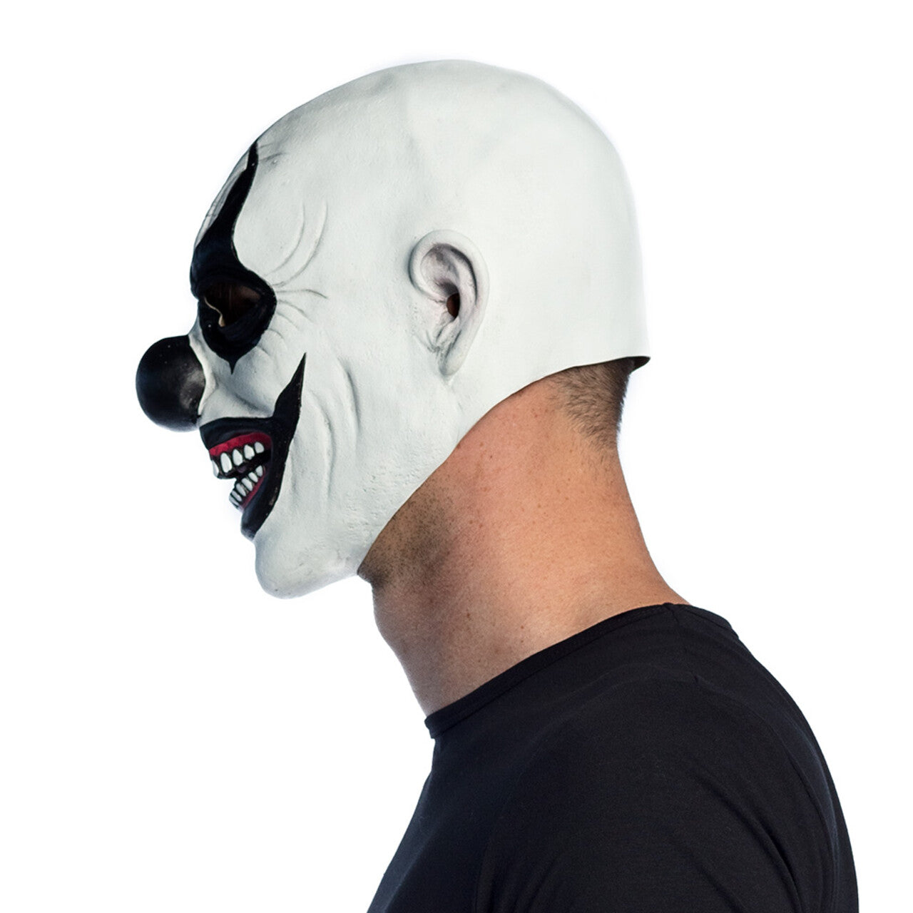 Op deze afbeelding zie je een Accessoires, van het merk Boland. Latex Hoofdmasker Horror Clown