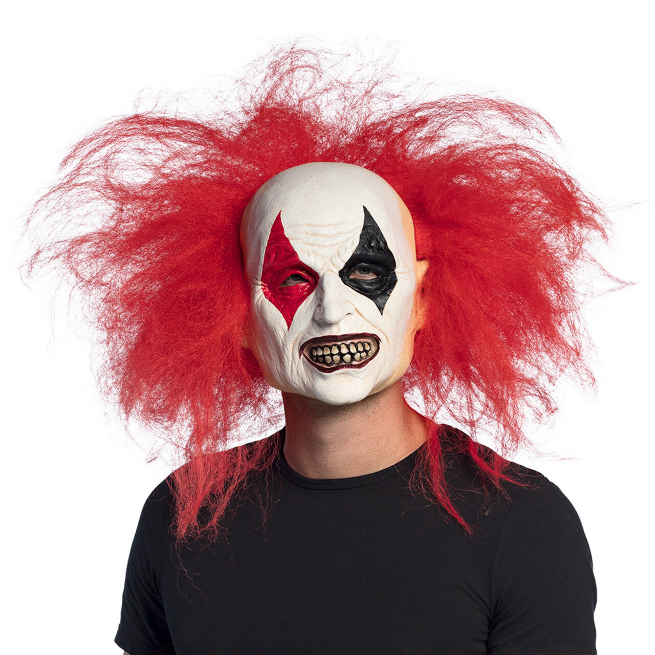 Op deze afbeelding zie je een Accessoires, van het merk Boland. Latex Hoofdmasker Enge Clown Met Haar