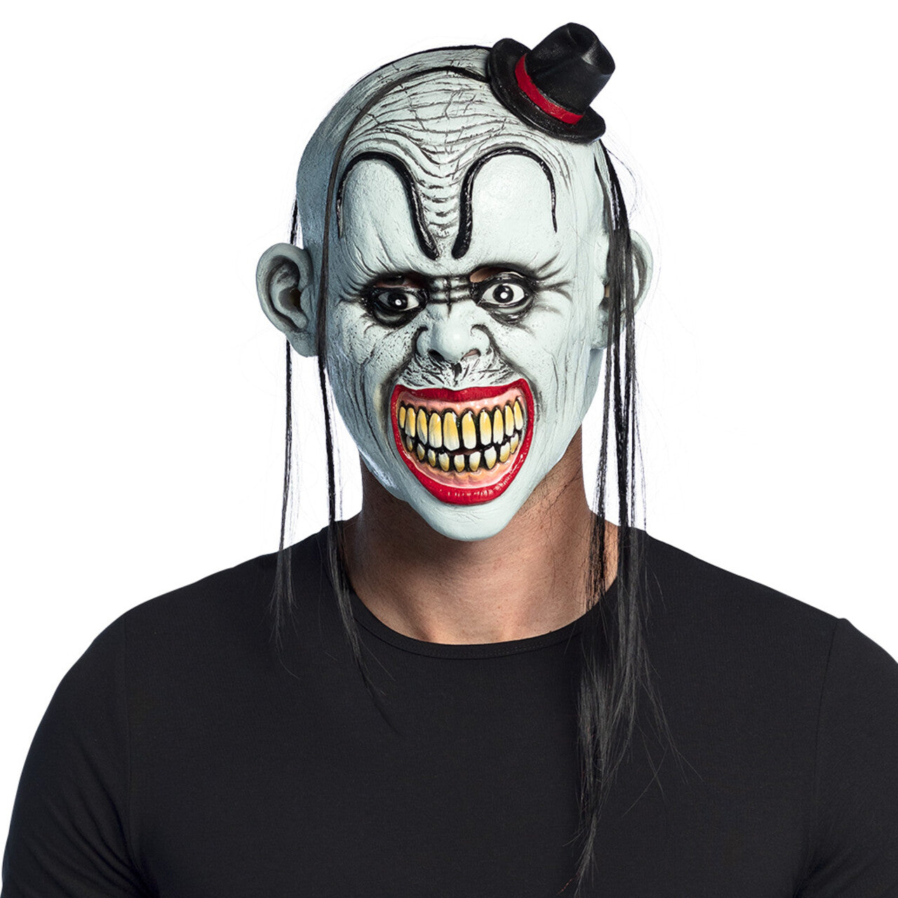 Op deze afbeelding zie je een Accessoires, van het merk Boland. Masker Met Haar Clown Slechte Rik