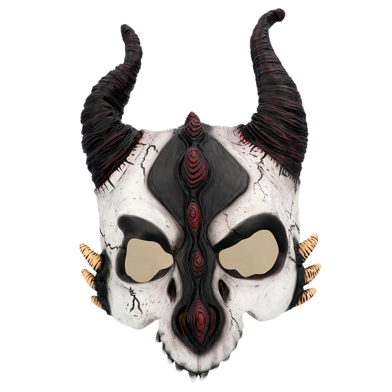 Op deze afbeelding zie je een Accessoires, van het merk Boland. Half Masker Evil Drakenschedel