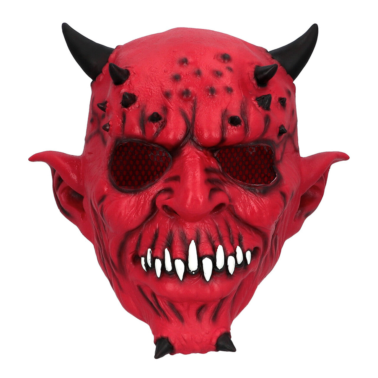 Op deze afbeelding zie je een Accessoires, van het merk Boland. Red Creepy Devil Masker
