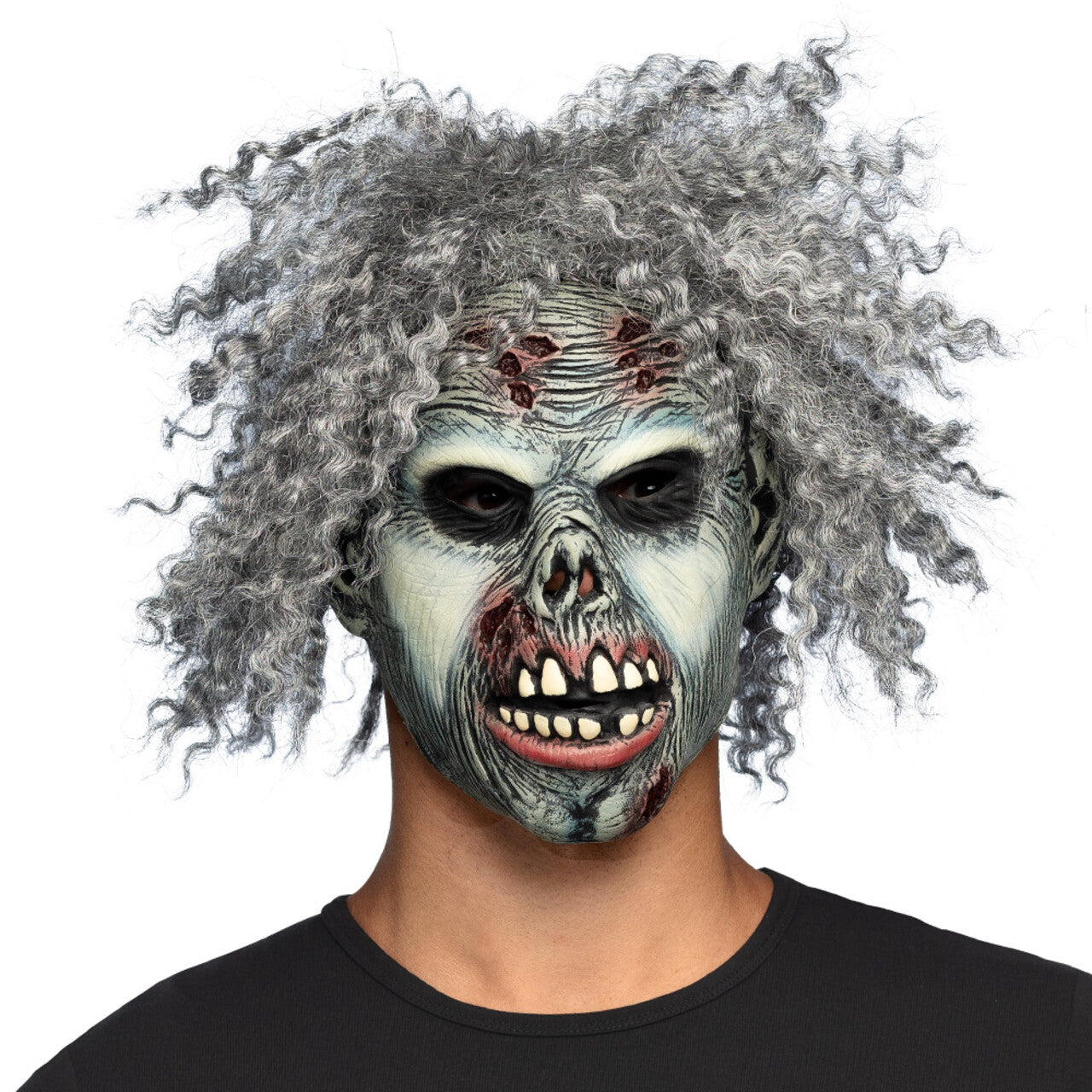 Op deze afbeelding zie je een Accessoires, van het merk Boland. Latex Hoofdmasker Gekke Zombie