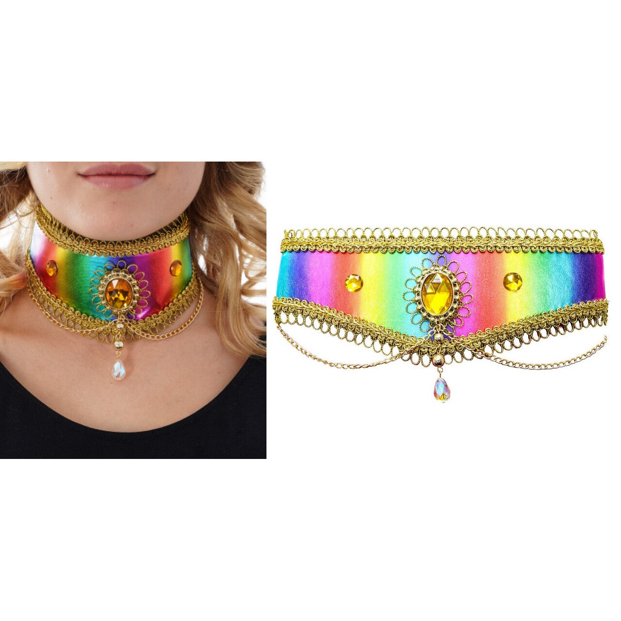 Op deze afbeelding zie je een Accessoires, van het merk Chaks. Crazy Carnival Rainbowchoker