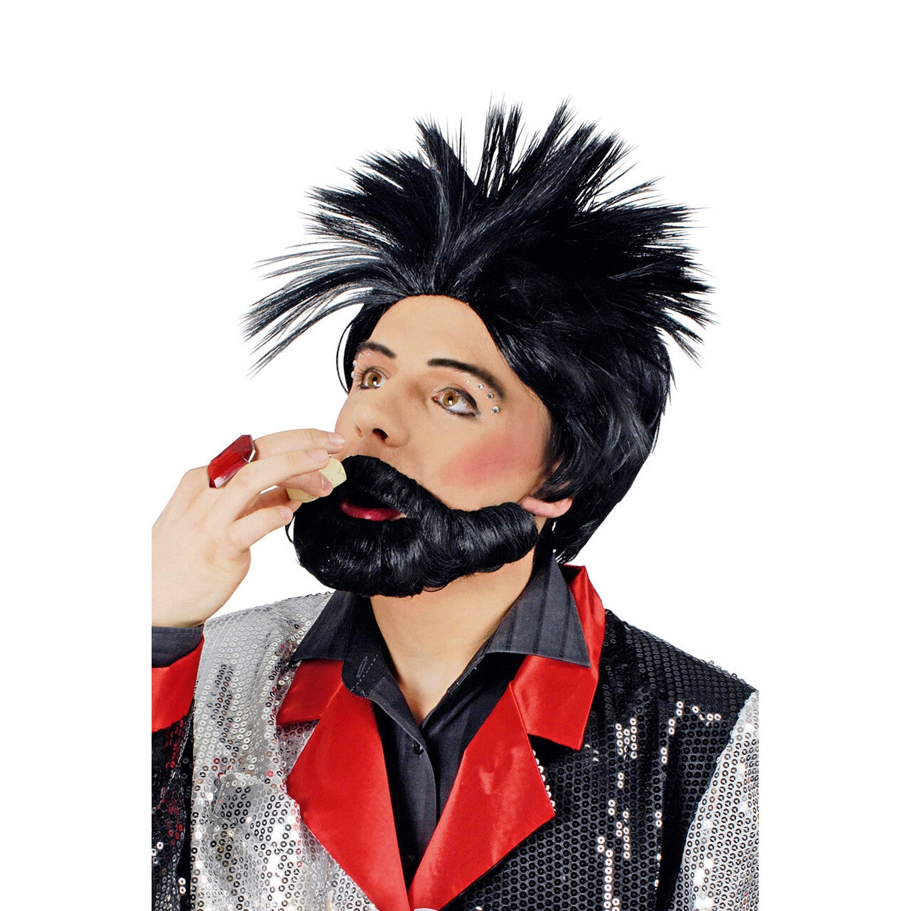 Op deze afbeelding zie je een Accessoires, van het merk Chaks. Pruik Met Baard Harald Fashion