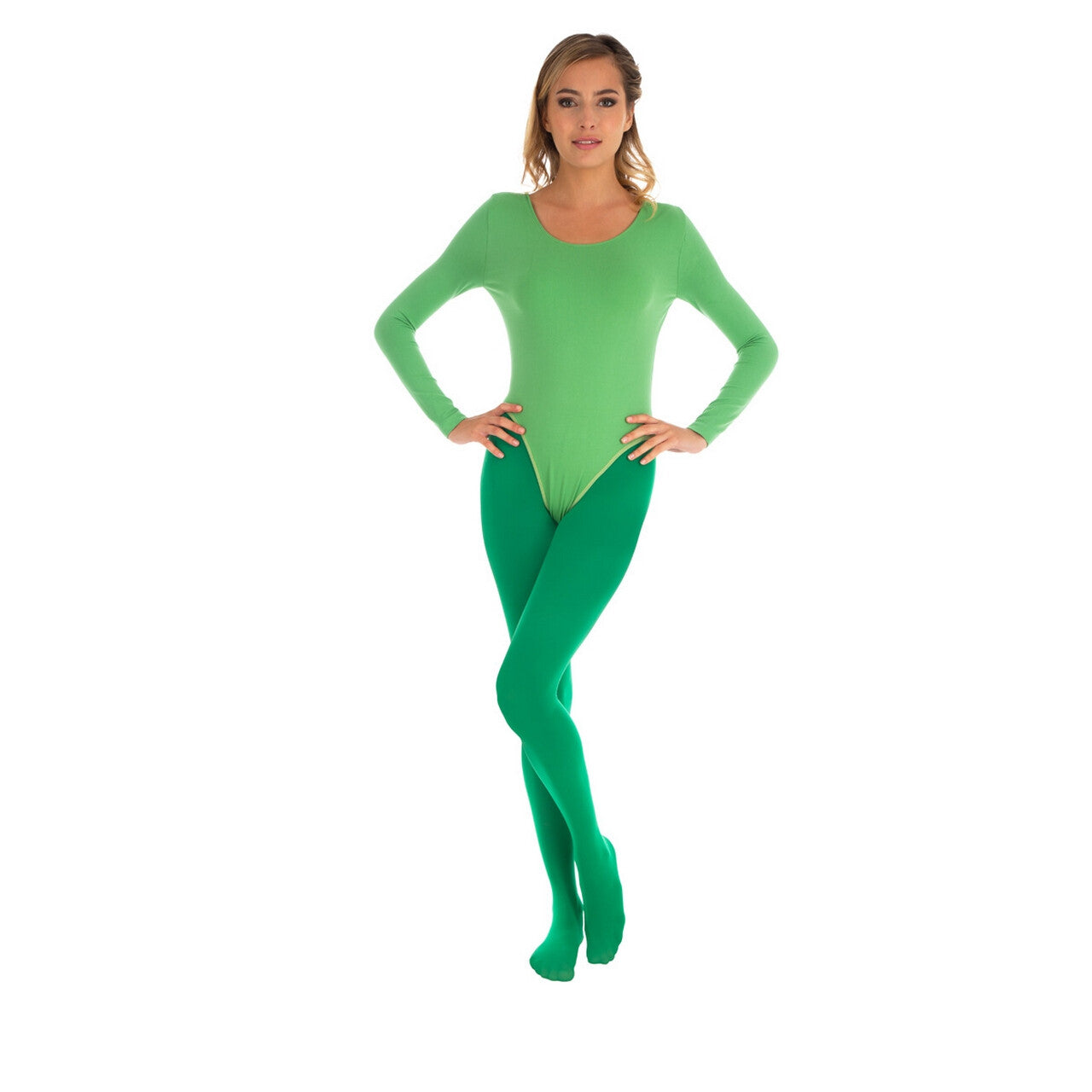 Op deze afbeelding zie je een Kostuums, van het merk Chaks. Body Lange Mouwen Groen Vrouw