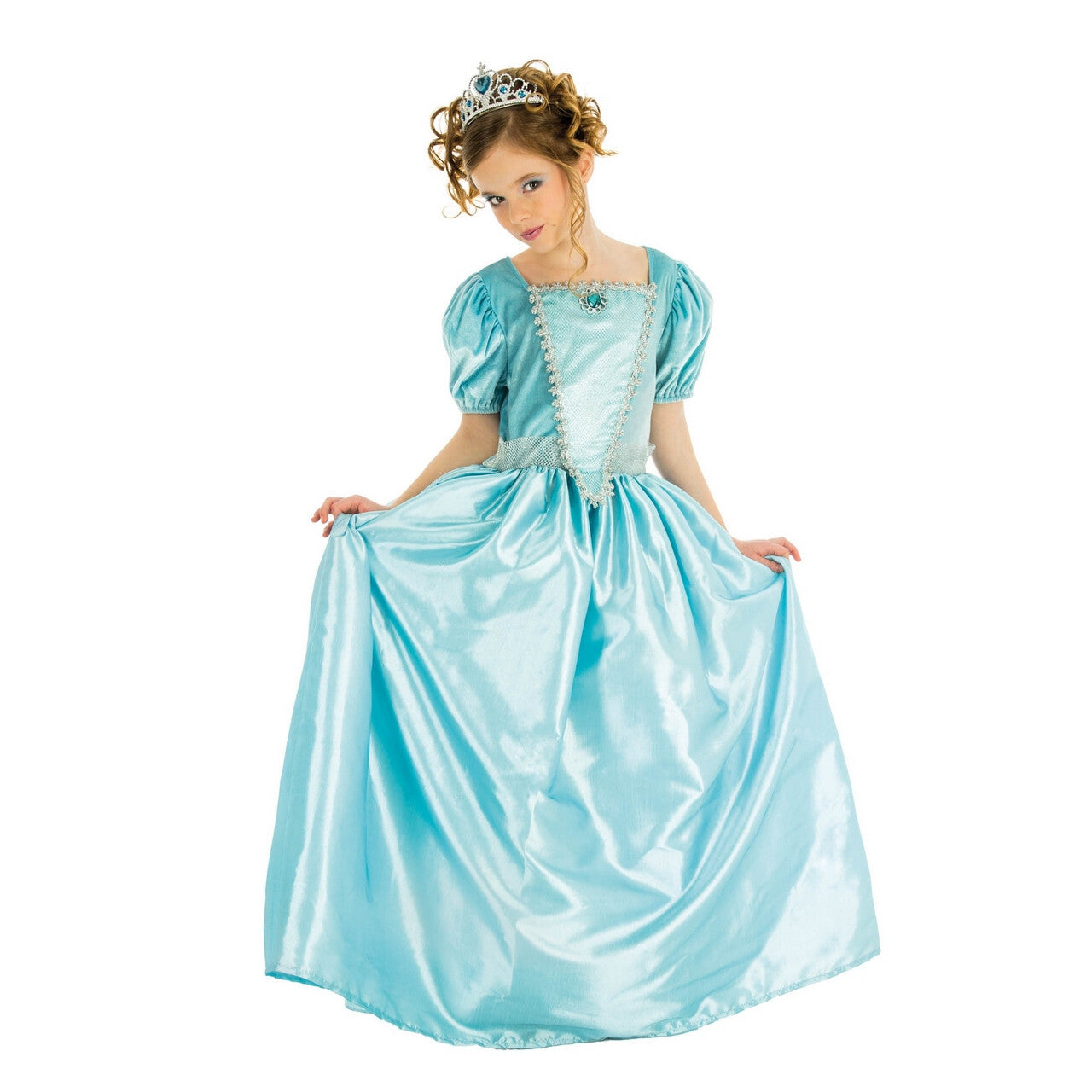 Op deze afbeelding zie je een Kostuums, van het merk Chaks. Blauwe Prinses Assepoester Meisje Kostuum