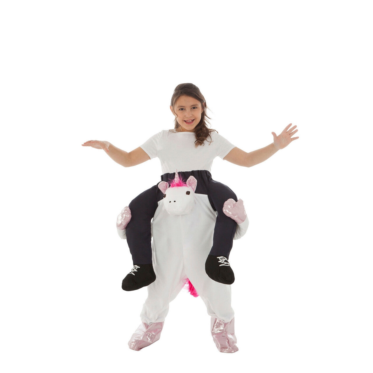 Op deze afbeelding zie je een Kostuums, van het merk Chaks. Piggyback Unieke Unicorn Kind Kind Kostuum
