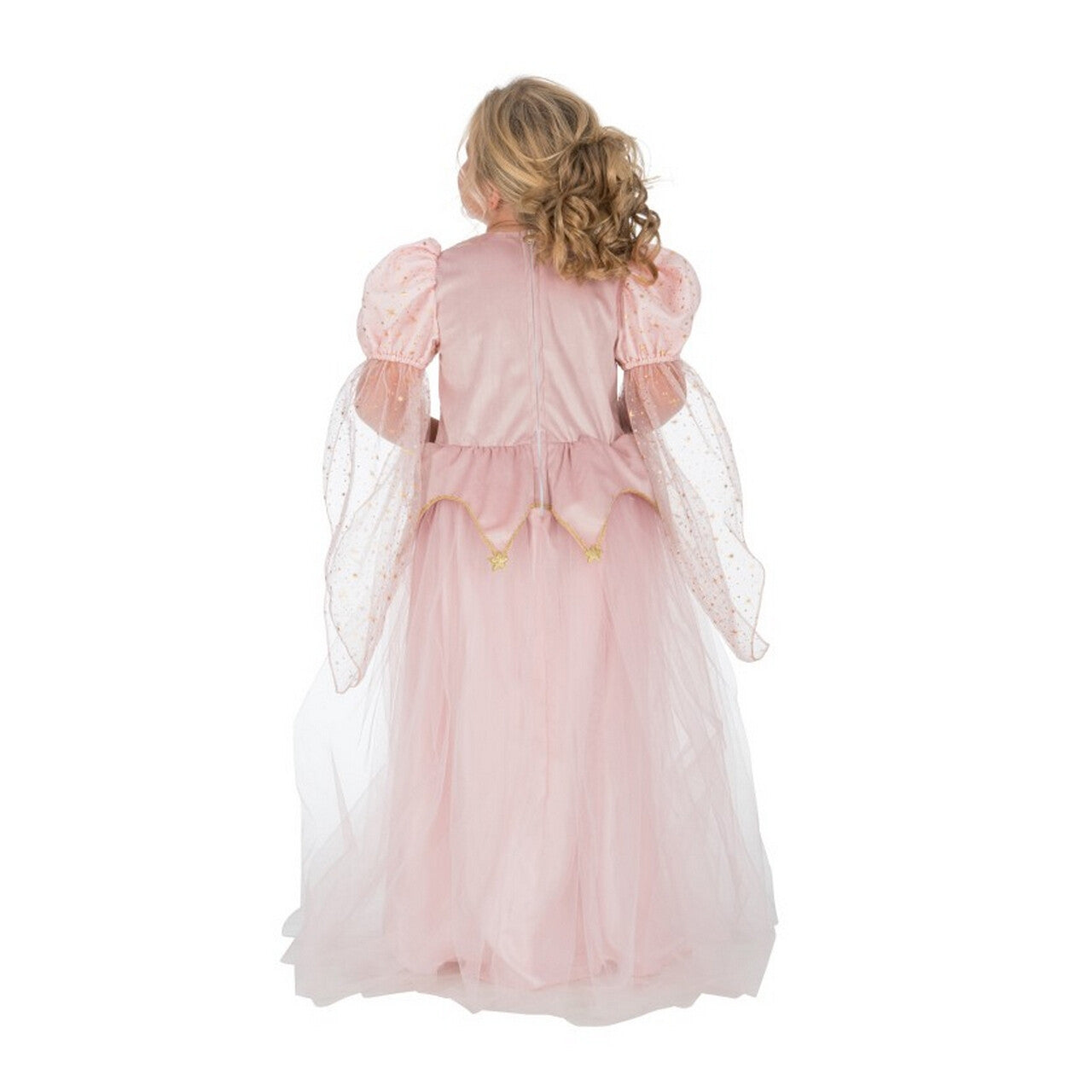 Op deze afbeelding zie je een Kostuums, van het merk Chaks. Deluxe Pink Princess Adelia Meisje Kostuum