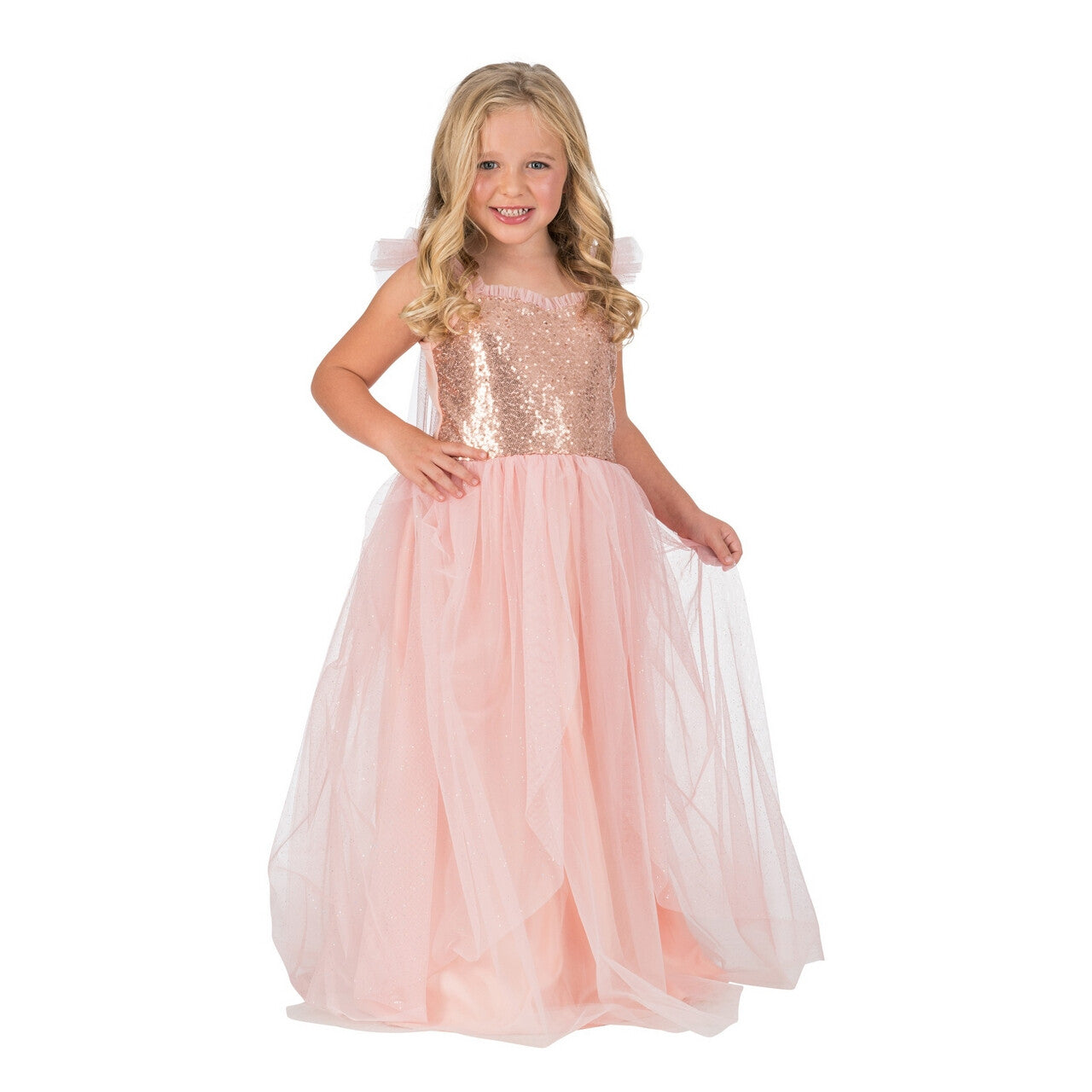 Op deze afbeelding zie je een Kostuums, van het merk Chaks. Princess Rosalia Van Glitterfestijn Meisje Kostuum