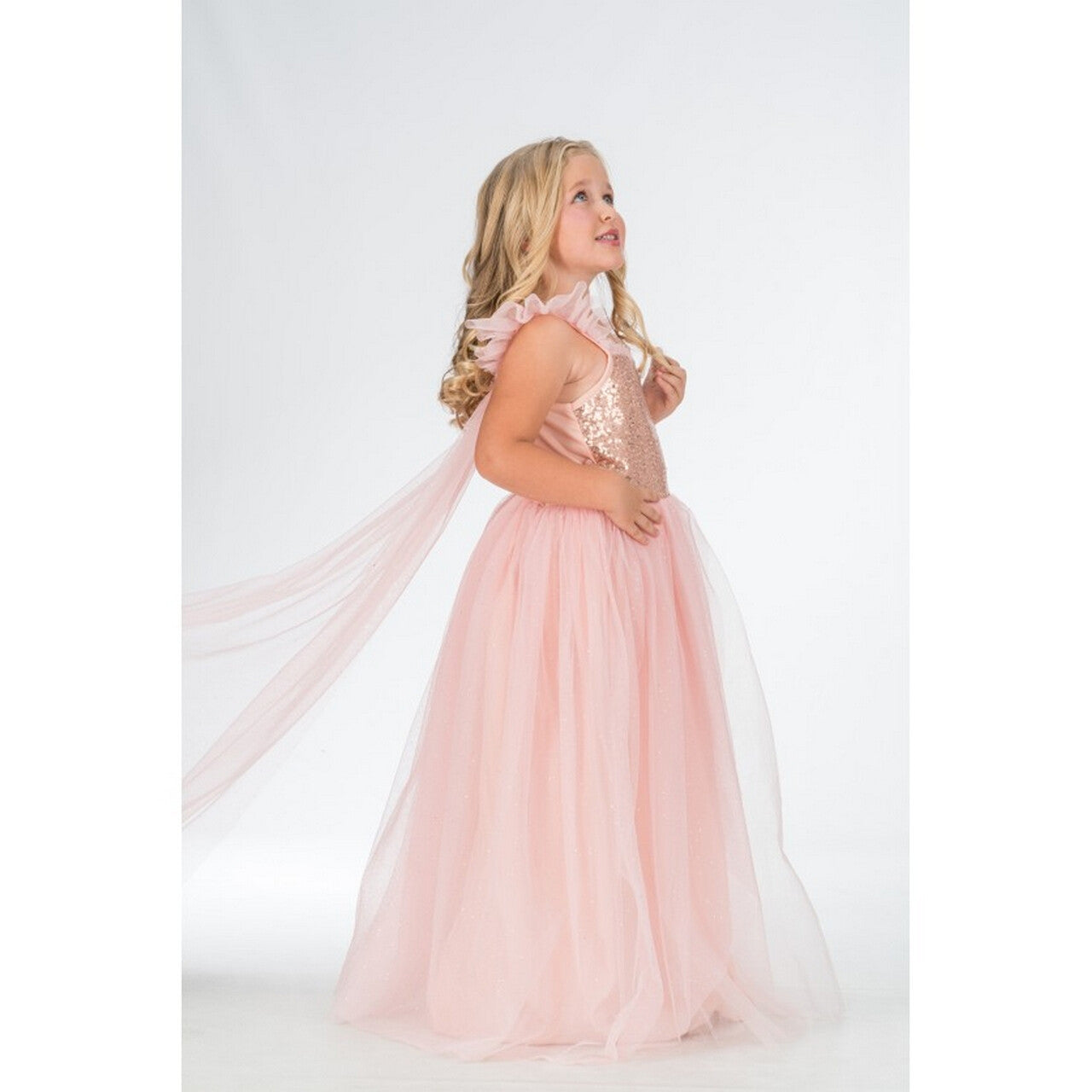 Op deze afbeelding zie je een Kostuums, van het merk Chaks. Princess Rosalia Van Glitterfestijn Meisje Kostuum