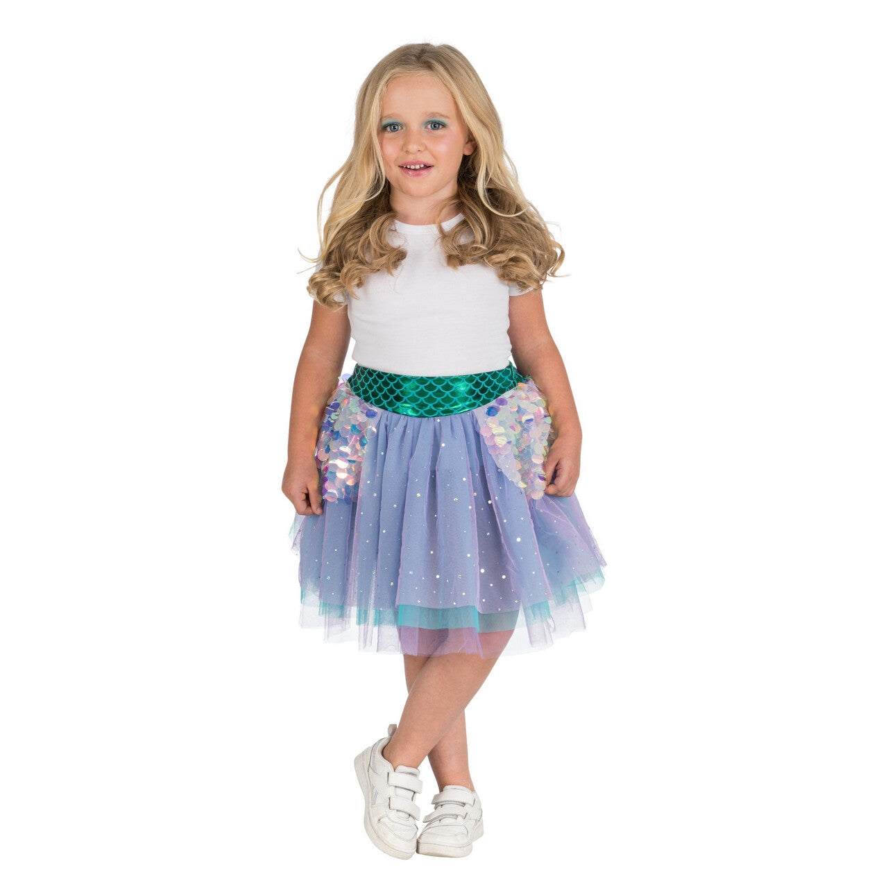 Op deze afbeelding zie je een Kostuums, van het merk Chaks. Zeemeermin Tutu Met Glitters Meisje