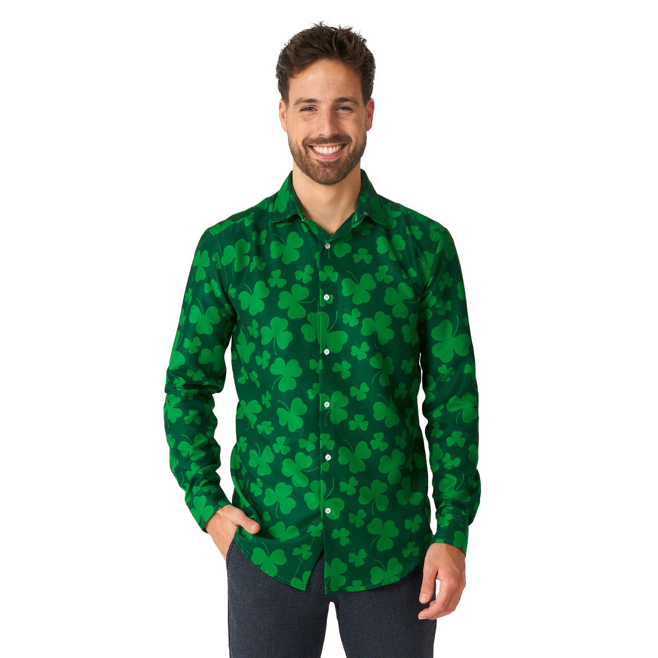 Op deze afbeelding zie je een Kostuums, van het merk Suitmeister. Lucky Greens Blouse Man
