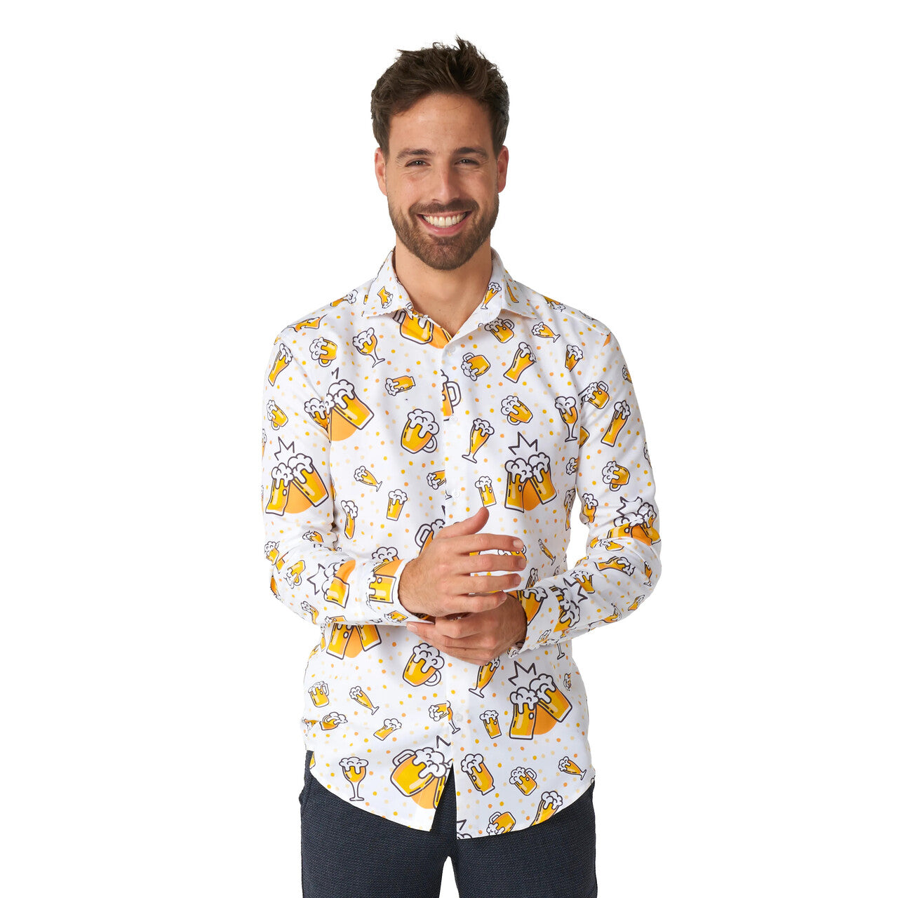 Op deze afbeelding zie je een Kostuums, van het merk Suitmeister. Schuimend Bier Blouse Man