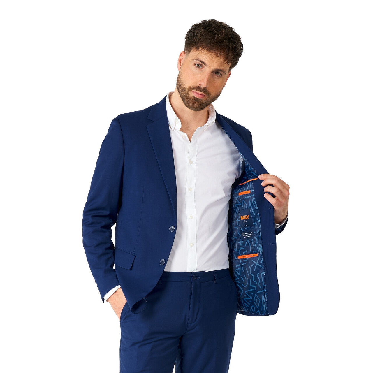 Op deze afbeelding zie je een Kostuums, van het merk Opposuits. Daily Blue Business Bob Man Kostuum