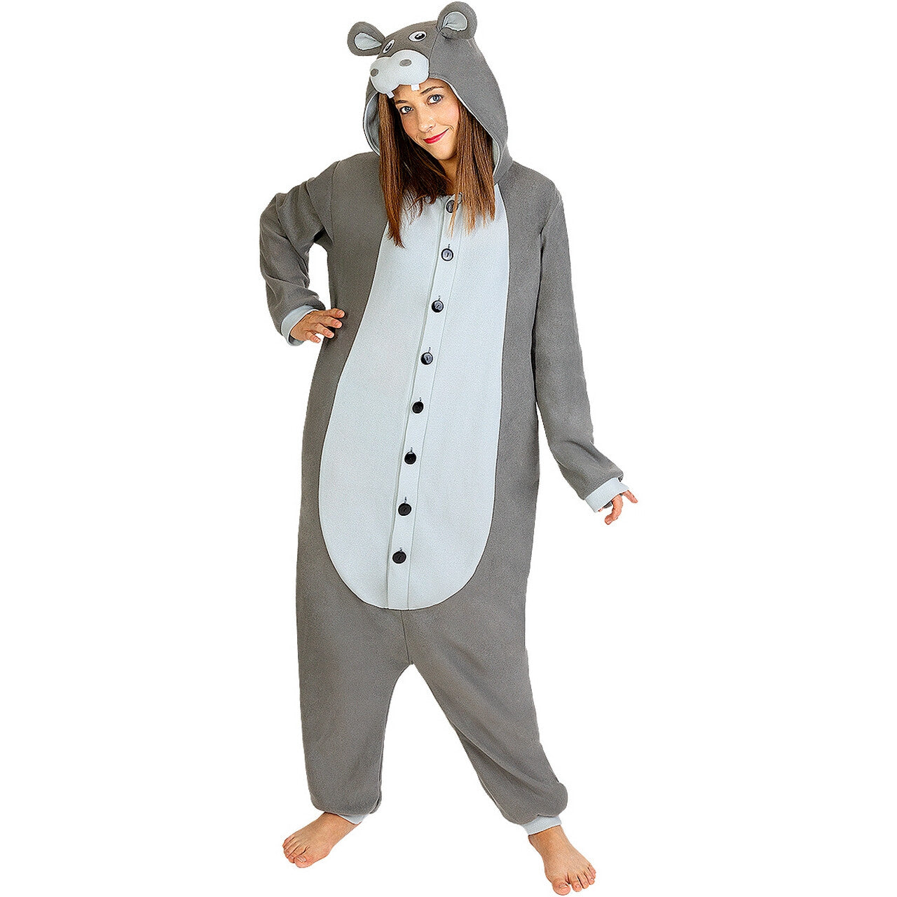 Op deze afbeelding zie je een Kostuums, van het merk Funidelia. Geinig Nijlpaard Onesie Kostuum