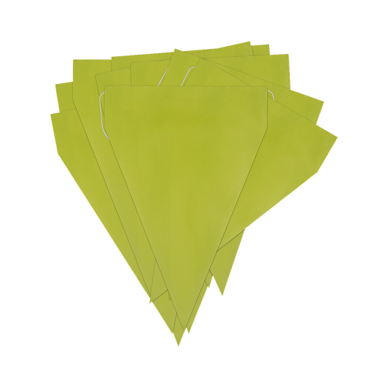 Op deze afbeelding zie je een Decoratie, van het merk Funidelia. Lime Groene Vlaggenlijn 9 Wimpels 3 Meter