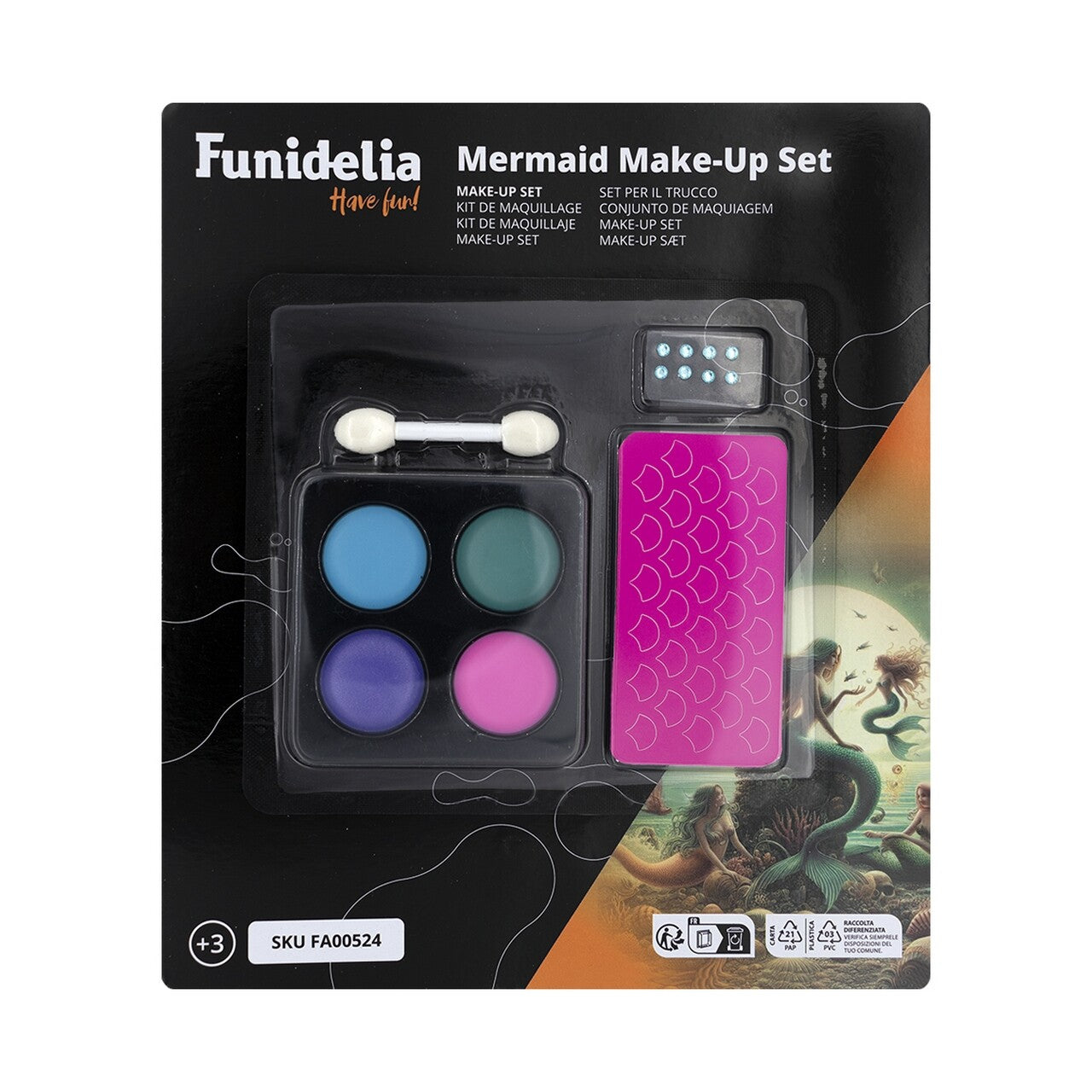 Op deze afbeelding zie je een Accessoires, van het merk Funidelia. Mermaid Makeup Set