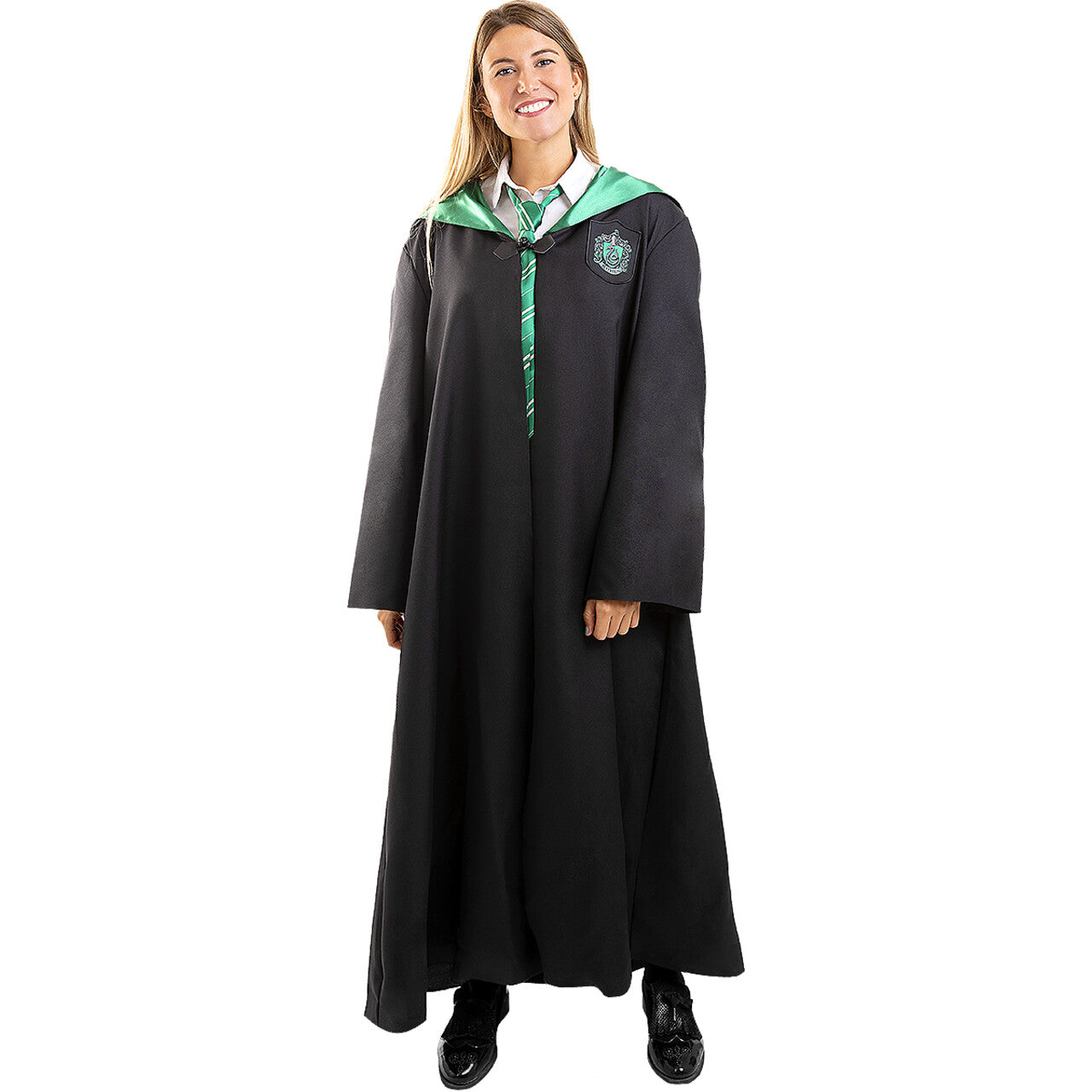 Op deze afbeelding zie je een Kostuums, van het merk Funidelia. Harry Potter Slytherin Student Cape Kostuum