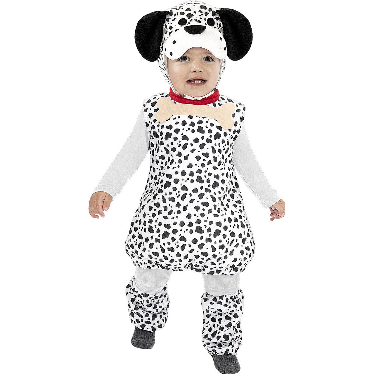 Op deze afbeelding zie je een Kostuums, van het merk Funidelia. 101 Stippen Dalmatier Hond Kind Kostuum
