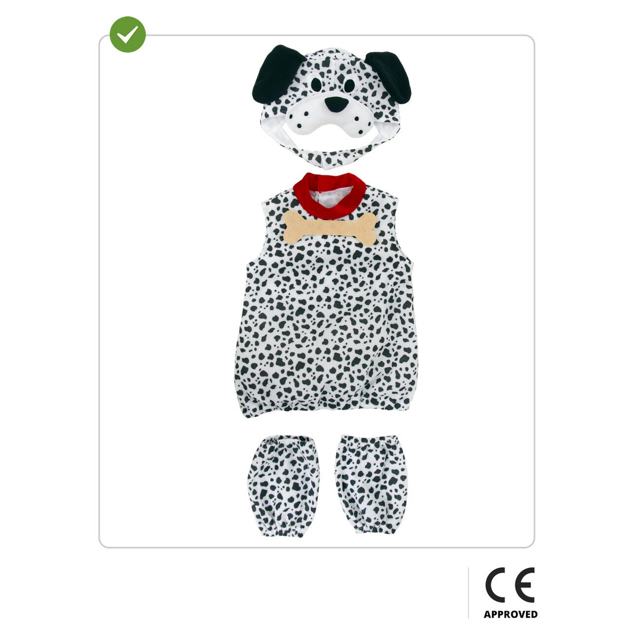 Op deze afbeelding zie je een Kostuums, van het merk Funidelia. 101 Stippen Dalmatier Hond Kind Kostuum