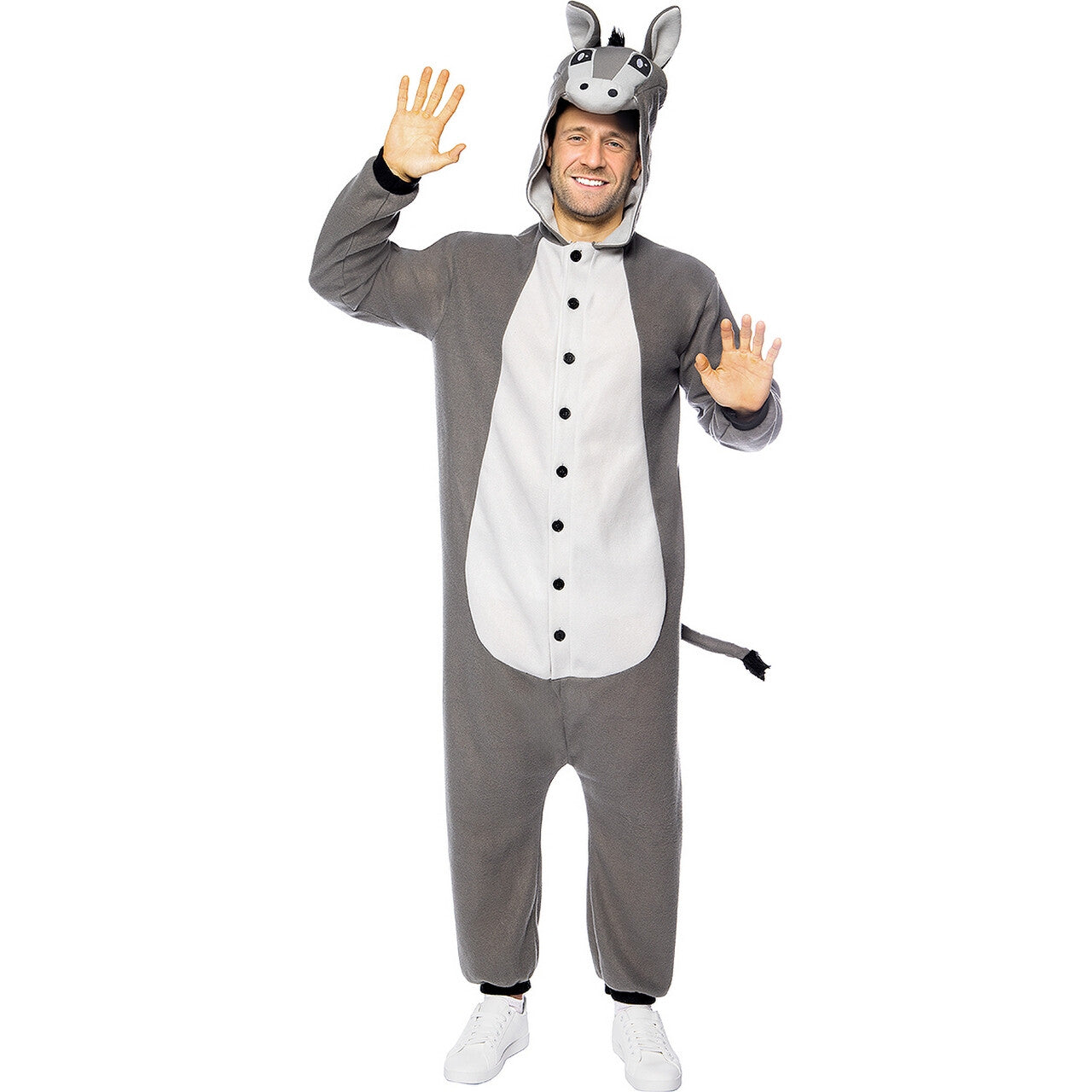 Op deze afbeelding zie je een Kostuums, van het merk Funidelia. Donnie Donkey Kostuum
