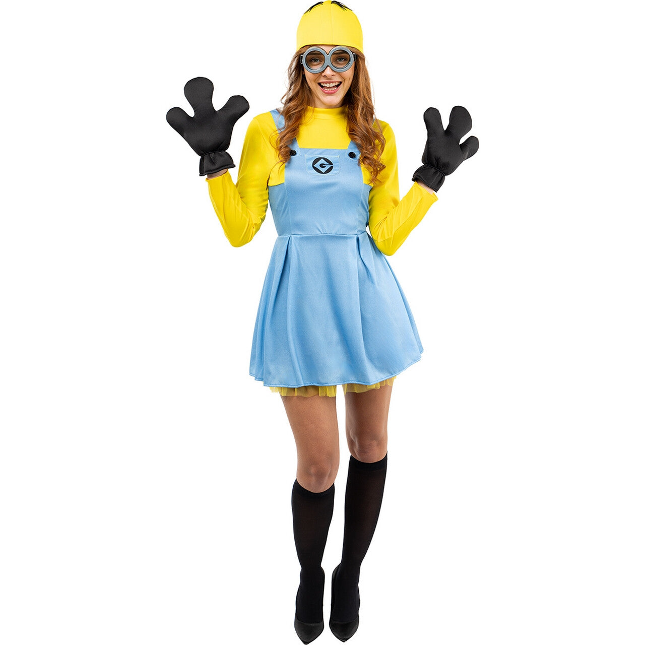 Op deze afbeelding zie je een Kostuums, van het merk Funidelia. Minions Davina Go Bananas Vrouw Kostuum