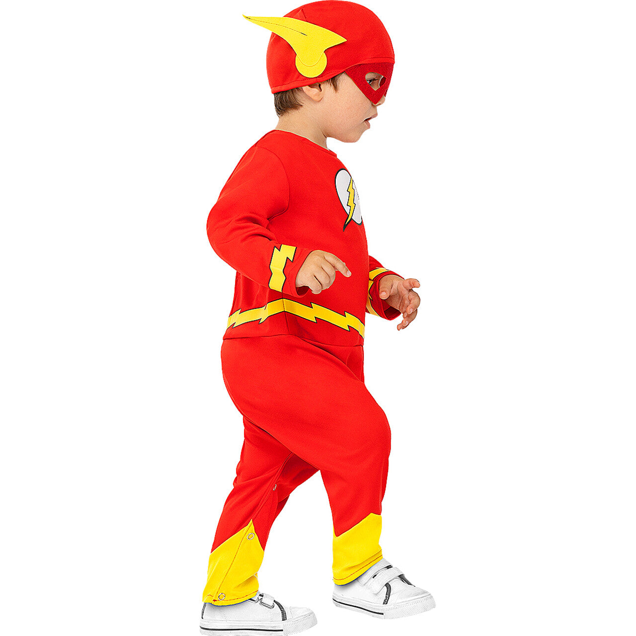 Op deze afbeelding zie je een Kostuums, van het merk Funidelia. Supersonische Baby The Flash Kind Kostuum