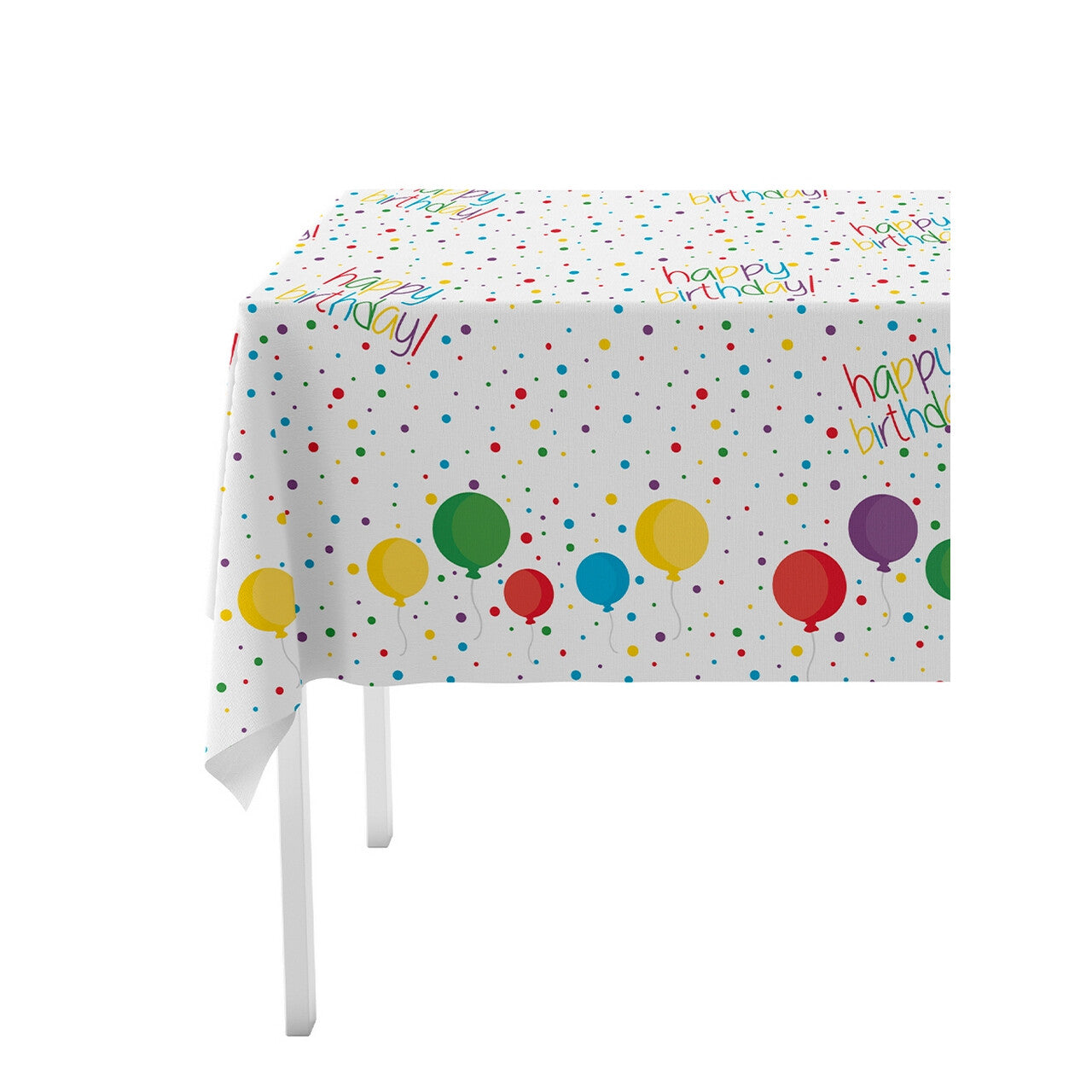 Op deze afbeelding zie je een Decoratie, van het merk Funidelia. Party Tafelkleed Happy Birthday 120 X 180cm