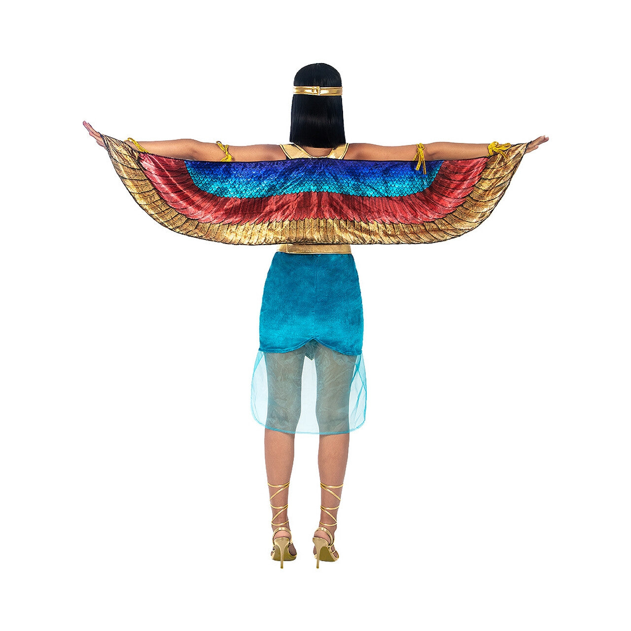 Op deze afbeelding zie je een Kostuums, van het merk Funidelia. Fraai Als Een Papagaai Egyptische Prinses Isis Vrouw Kostuum