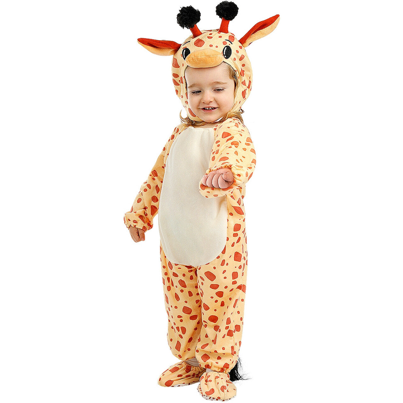 Op deze afbeelding zie je een Kostuums, van het merk Funidelia. Giechelend Grappig Girafje Kind Kostuum
