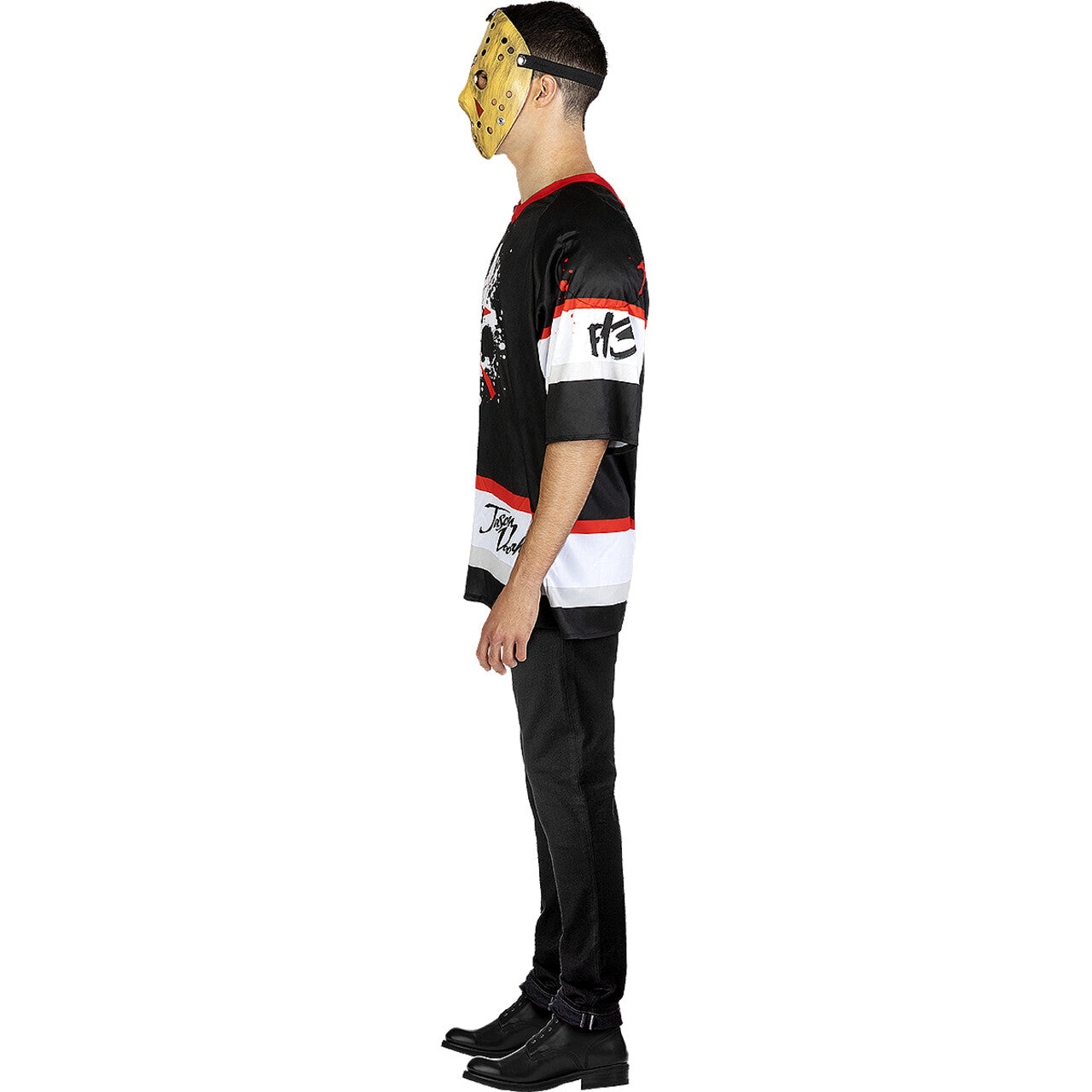 Op deze afbeelding zie je een Kostuums, van het merk Funidelia. Sporty Jason Hockey Man Kostuum