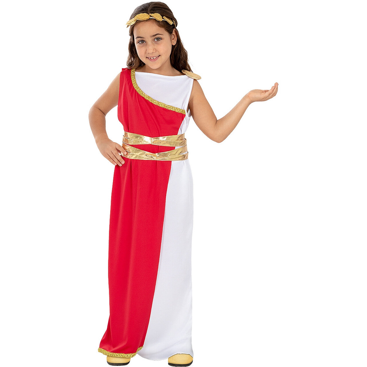Op deze afbeelding zie je een Kostuums, van het merk Funidelia. Romeinse Schoonheid Godin Meisje Kostuum